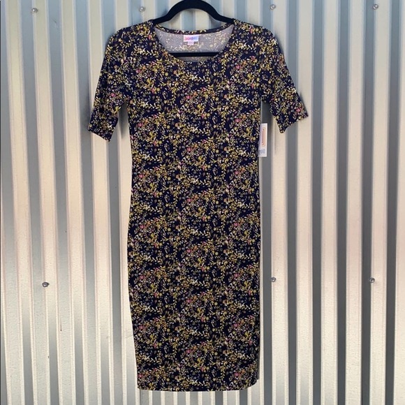 NWT Lularoe Julia Print Dress XXS - Picture 1 of 7